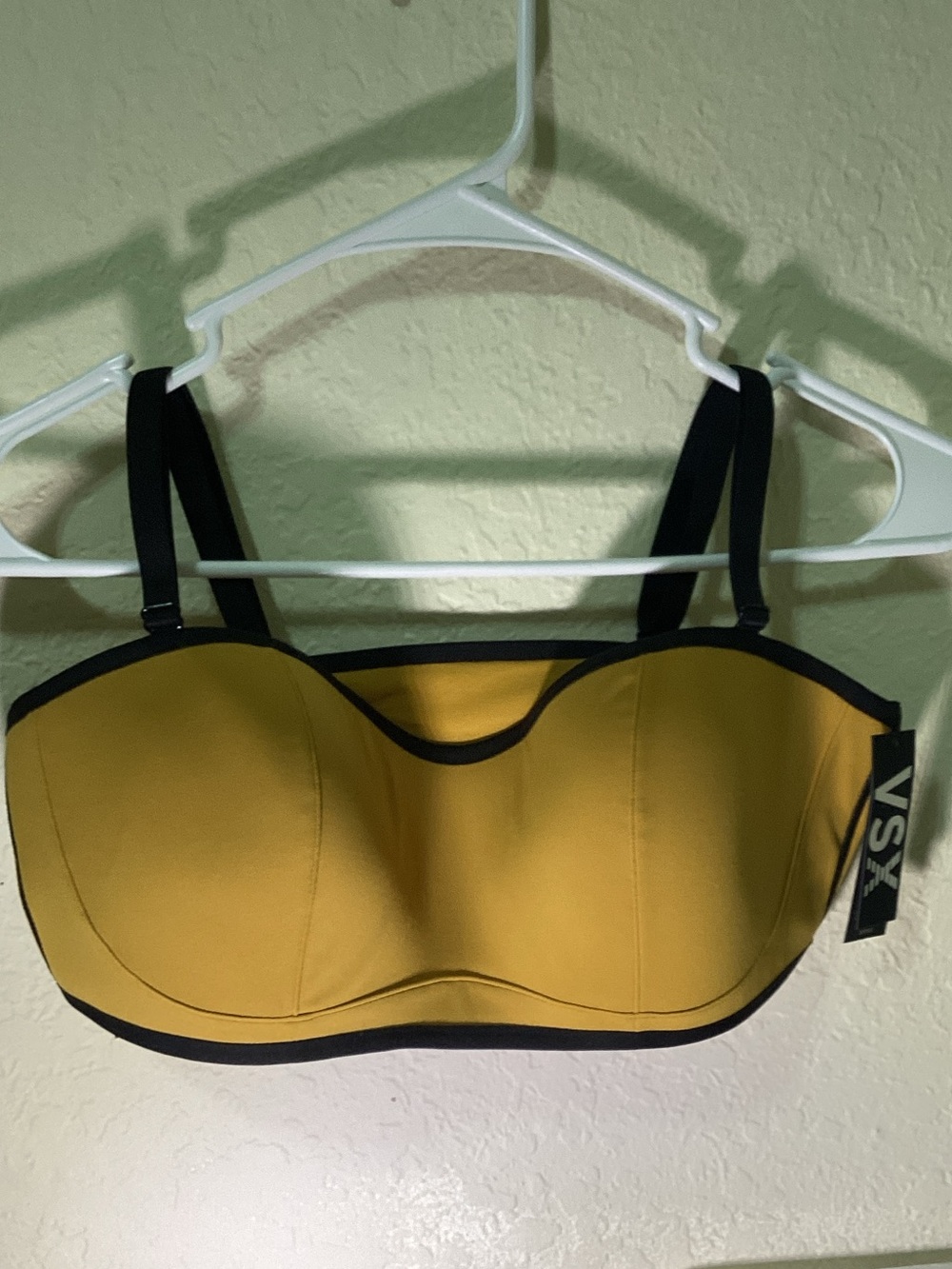 VSX Mustard Yellow & Black Padded Sports Bra